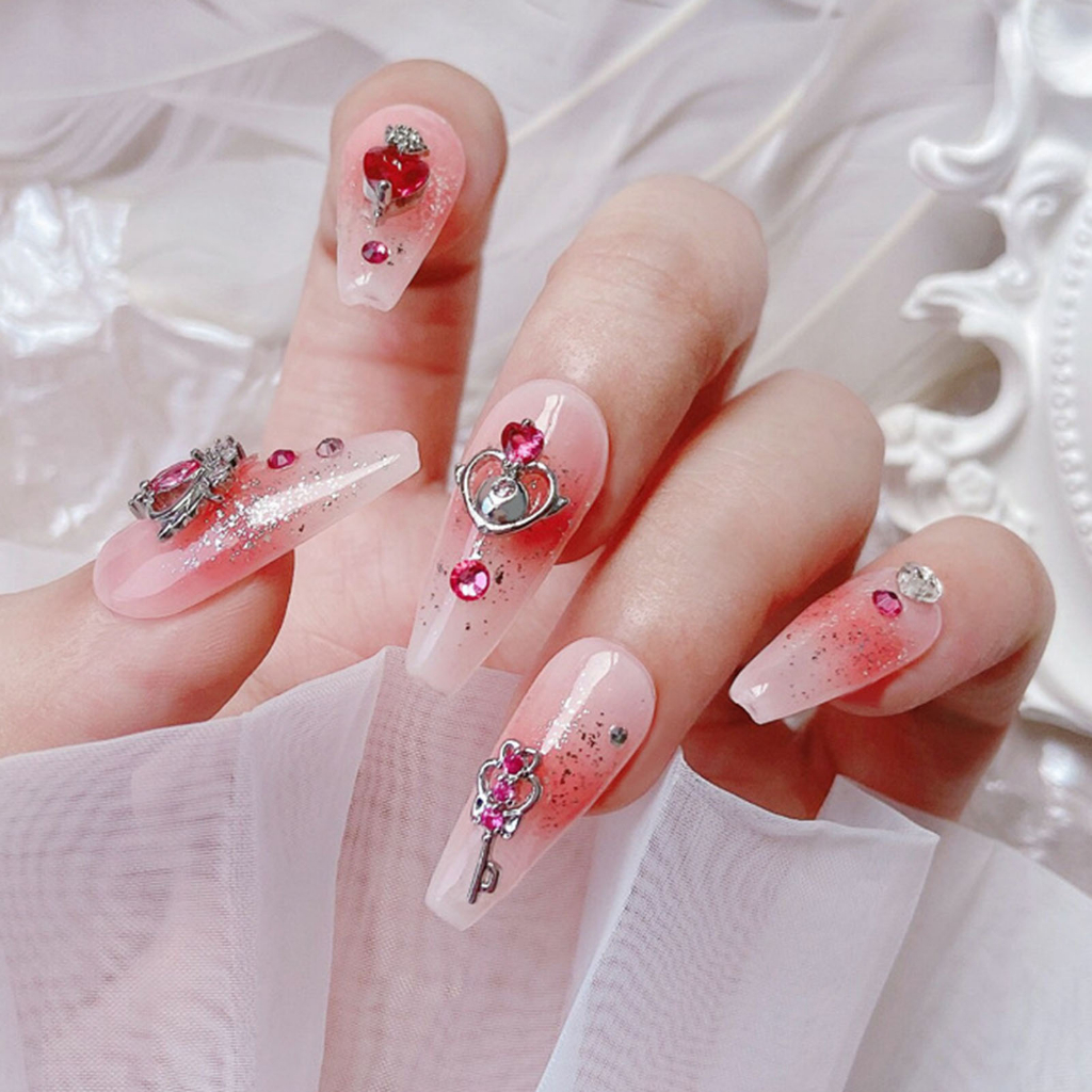 Phụ Kiện Đính Trang Trí Móng Tay Hình Thủy Thủ Mặt Trăng 3D DIY