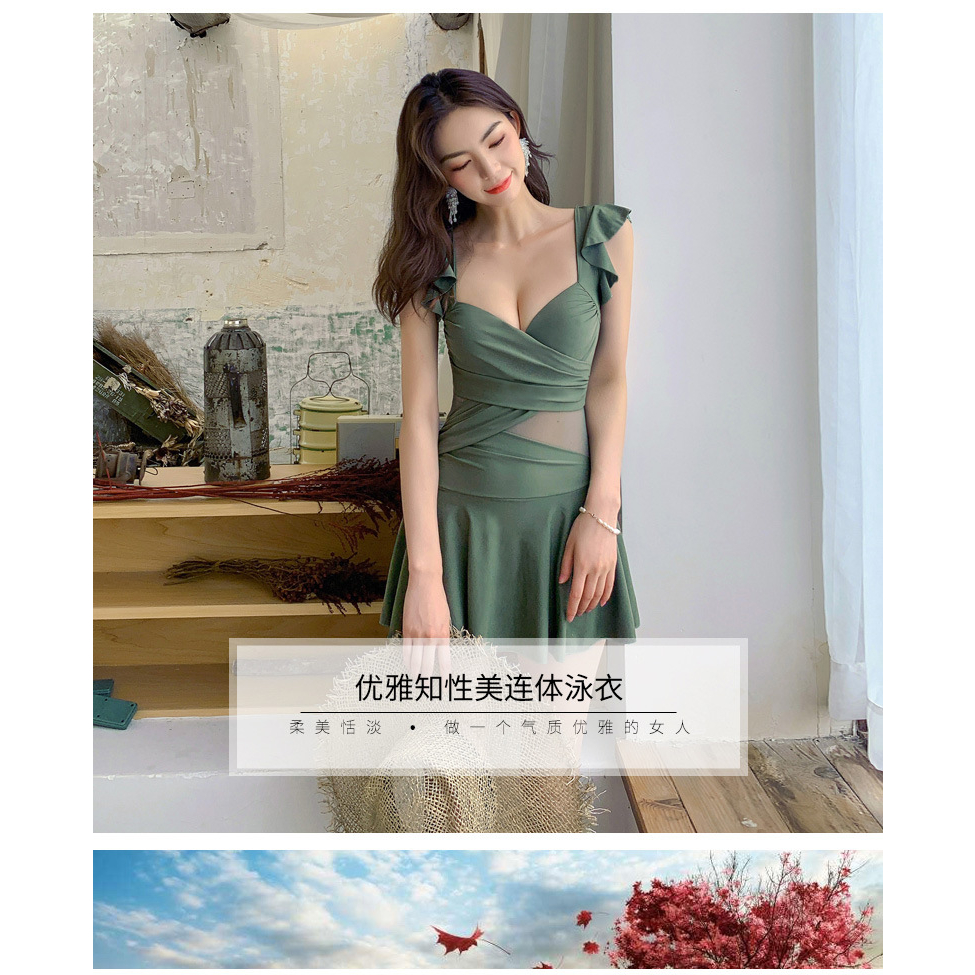 Đồ bơi liền thân màu trơn thời trang quyến rũ cho nữ AA7582
