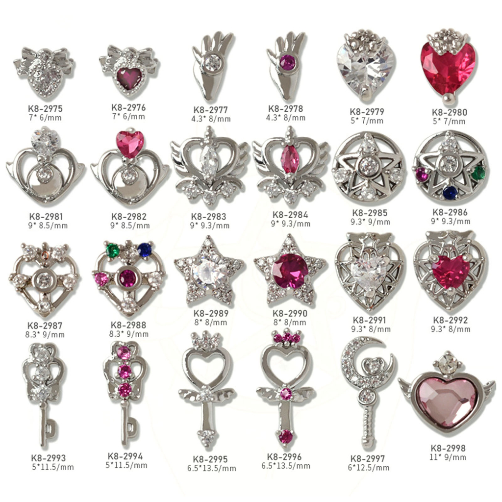 Phụ Kiện Đính Trang Trí Móng Tay Hình Thủy Thủ Mặt Trăng 3D DIY