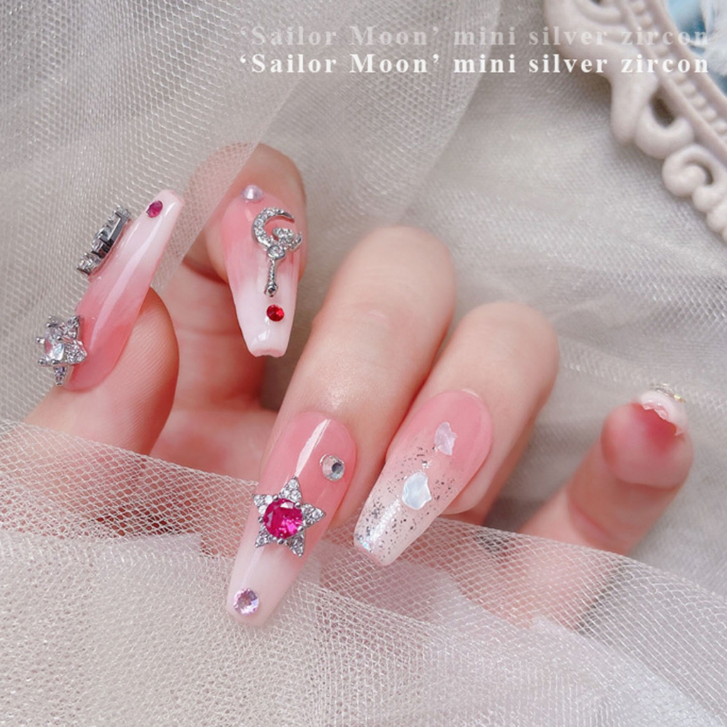 Phụ Kiện Đính Trang Trí Móng Tay Hình Thủy Thủ Mặt Trăng 3D DIY