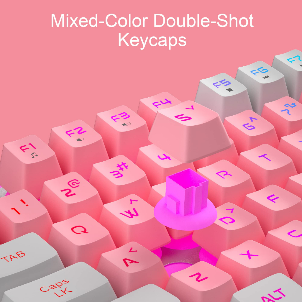 Bàn Phím Chơi Game Không Dây Magege V510 2.4G Có Đèn Nền LED RGB Không Dây Chống Thấm Nước Có Thể Sạc Lại Cho Laptop Windows