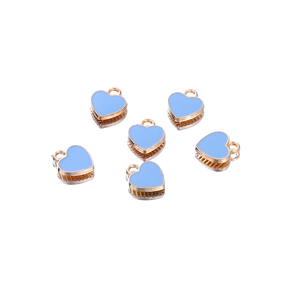 Set 5 Mặt Dây Chuyền Hình Trái Tim Bằng Hợp Kim kunkka 10.3 * 12mm