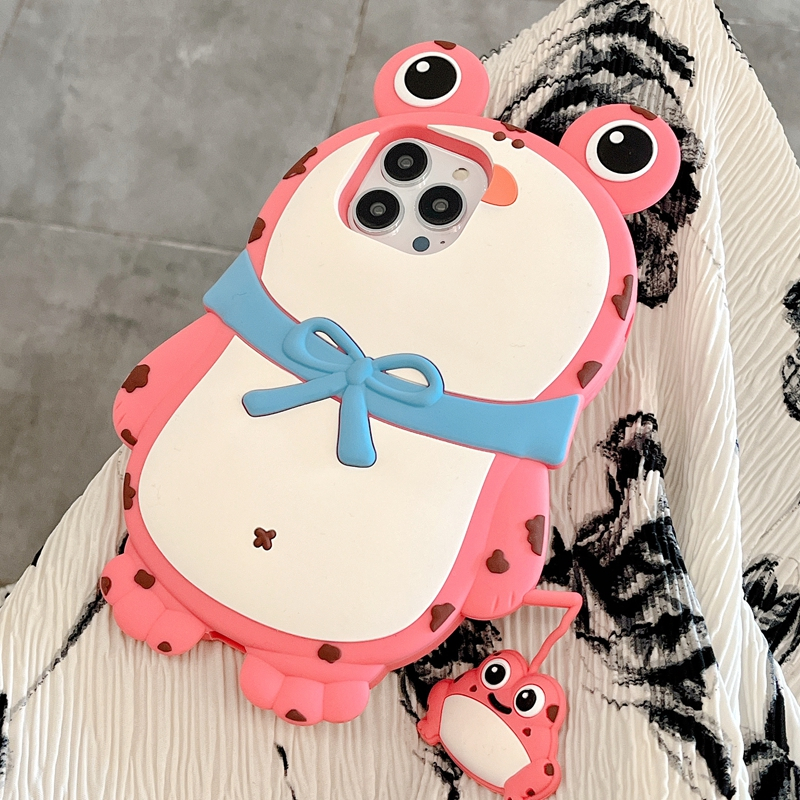 Dễ Thương Ốp Điện Thoại Silicon Mềm Hình Chú Ếch Hoạt Họa Đáng Yêu Cho iphone 11 12 pro max 13pro max 14 pro max