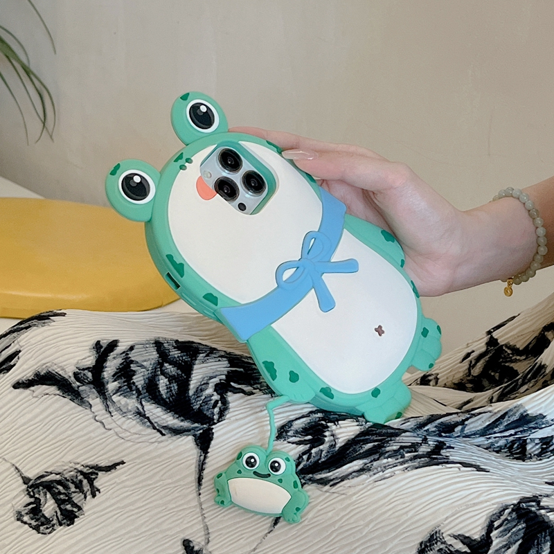 Dễ Thương Ốp Điện Thoại Silicon Mềm Hình Chú Ếch Hoạt Họa Đáng Yêu Cho iphone 11 12 pro max 13pro max 14 pro max