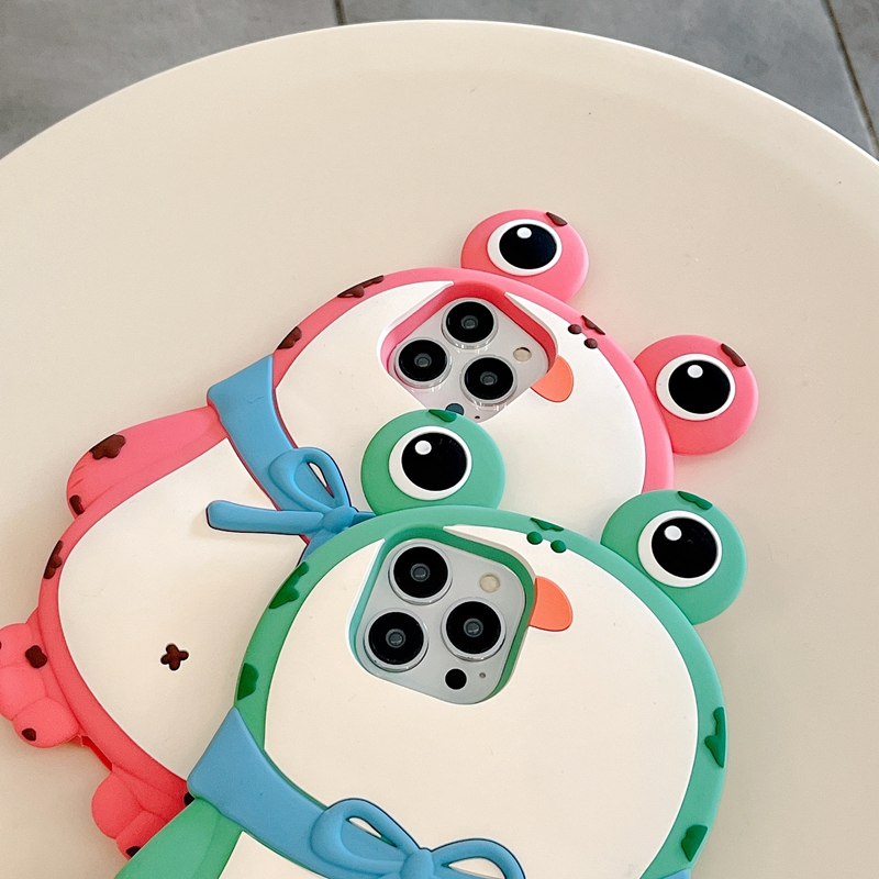 Dễ Thương Ốp Điện Thoại Silicon Mềm Hình Chú Ếch Hoạt Họa Đáng Yêu Cho iphone 11 12 pro max 13pro max 14 pro max