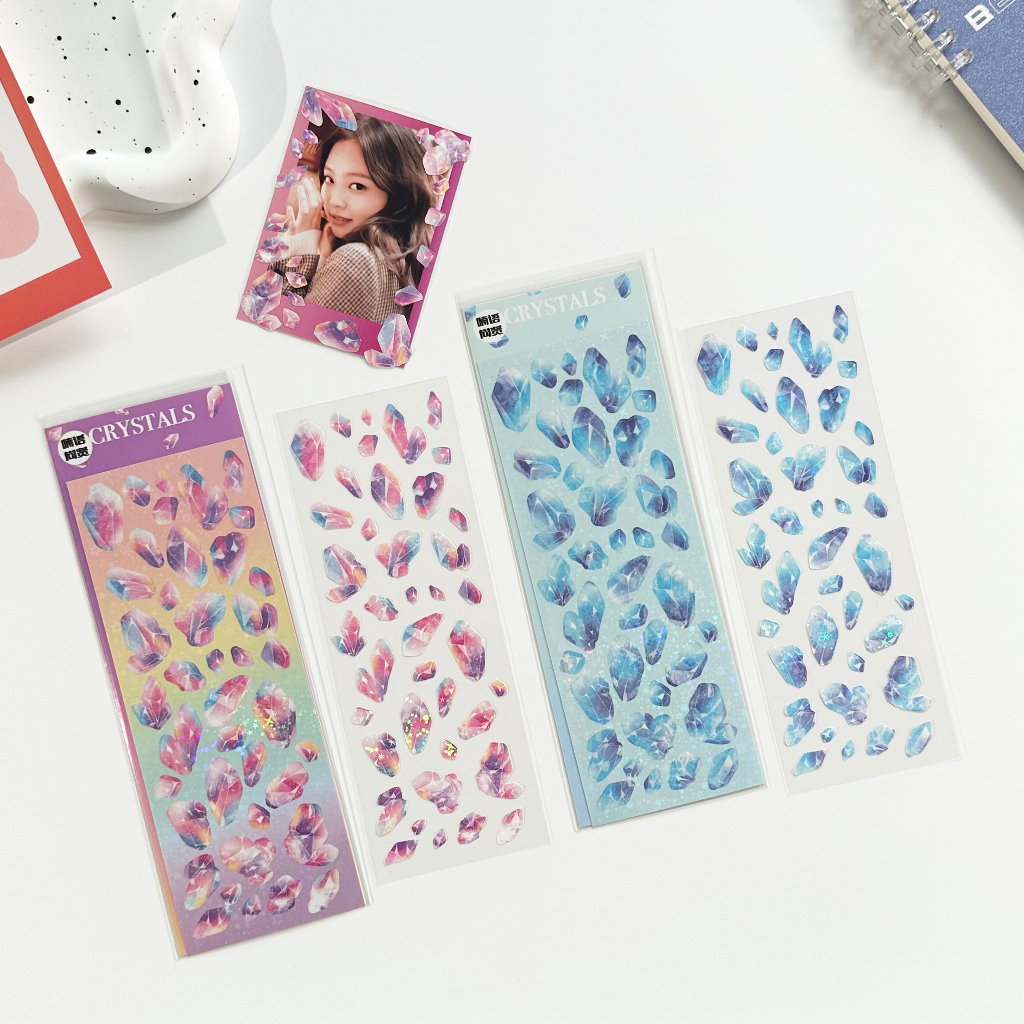 Giá trị cao laser crystal stickers girl handbook photo star card phone case diy trang trí cartoon sticker