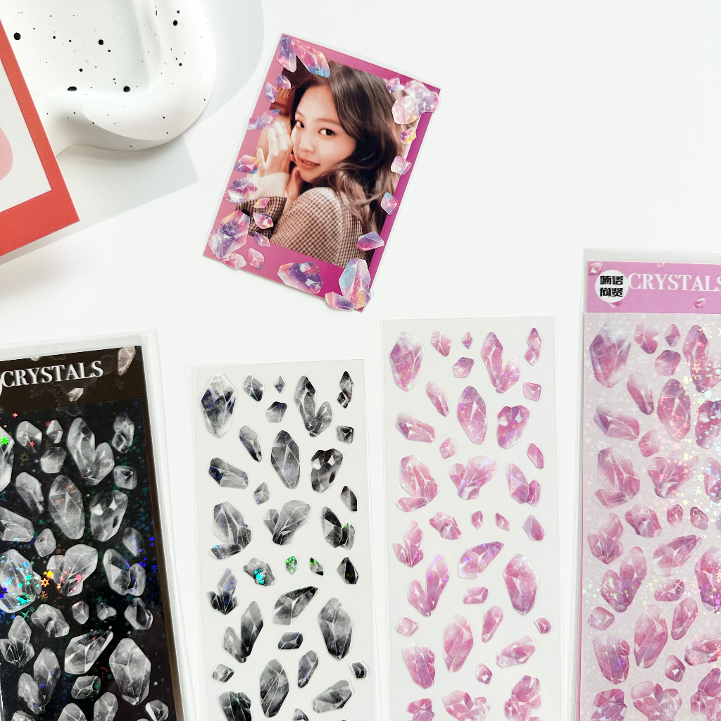 Giá trị cao laser crystal stickers girl handbook photo star card phone case diy trang trí cartoon sticker