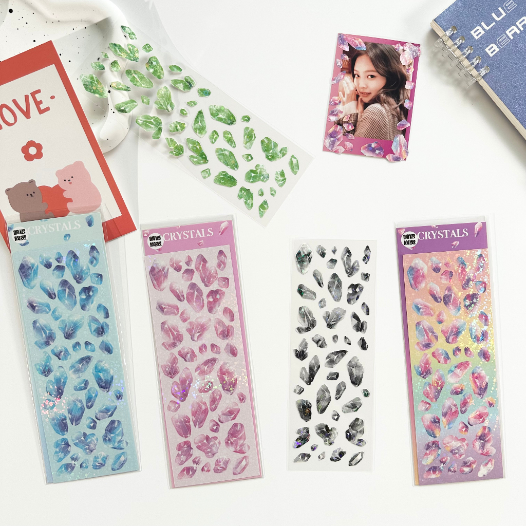 Giá trị cao laser crystal stickers girl handbook photo star card phone case diy trang trí cartoon sticker