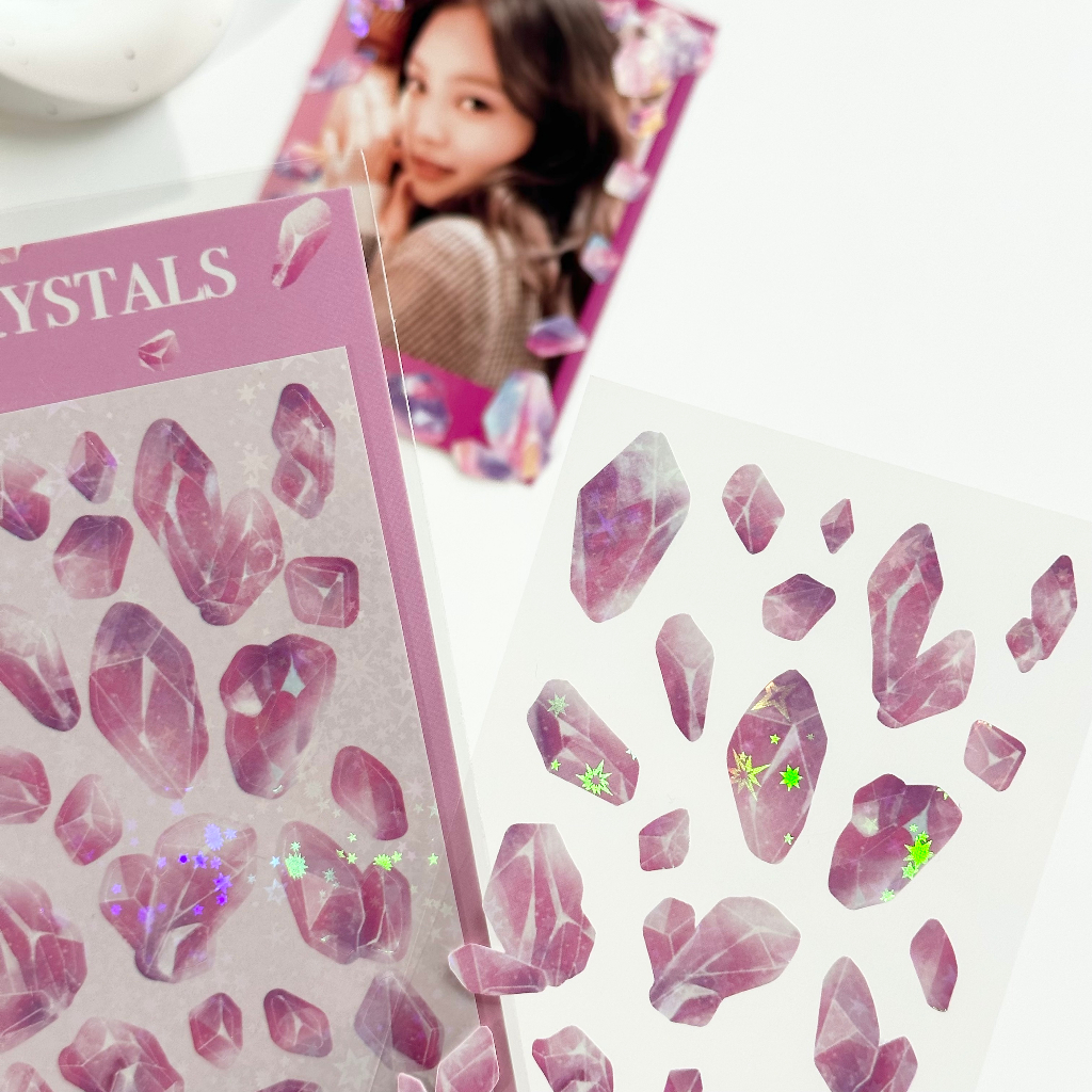 Giá trị cao laser crystal stickers girl handbook photo star card phone case diy trang trí cartoon sticker