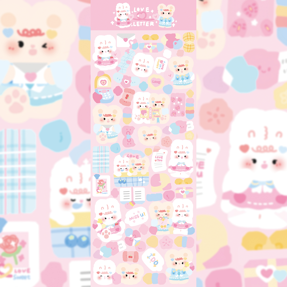 Kawaii dễ thương laser phim hoạt hình động vật dán tiệc cho bé gái sổ tay văn phòng phẩm ảnh ngôi sao thẻ điện thoại sổ lưu niệm tự làm nhãn dán trang trí