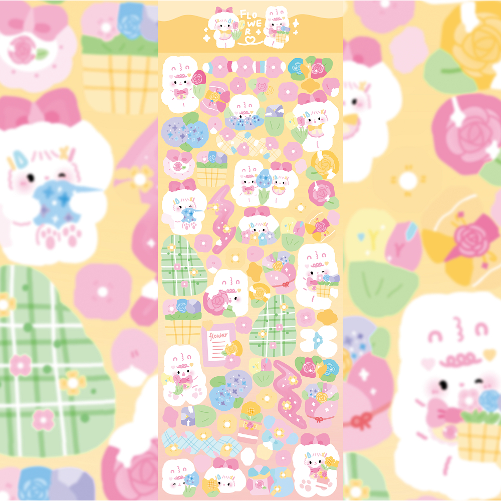 Kawaii dễ thương laser phim hoạt hình động vật dán tiệc cho bé gái sổ tay văn phòng phẩm ảnh ngôi sao thẻ điện thoại sổ lưu niệm tự làm nhãn dán trang trí