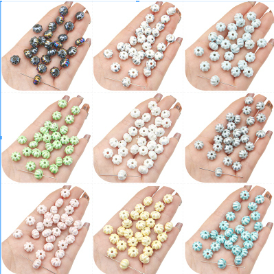 Túi Hạt Gốm Hình Bí Ngô 10X7mm Dùng Làm Trang Sức Thủ Công