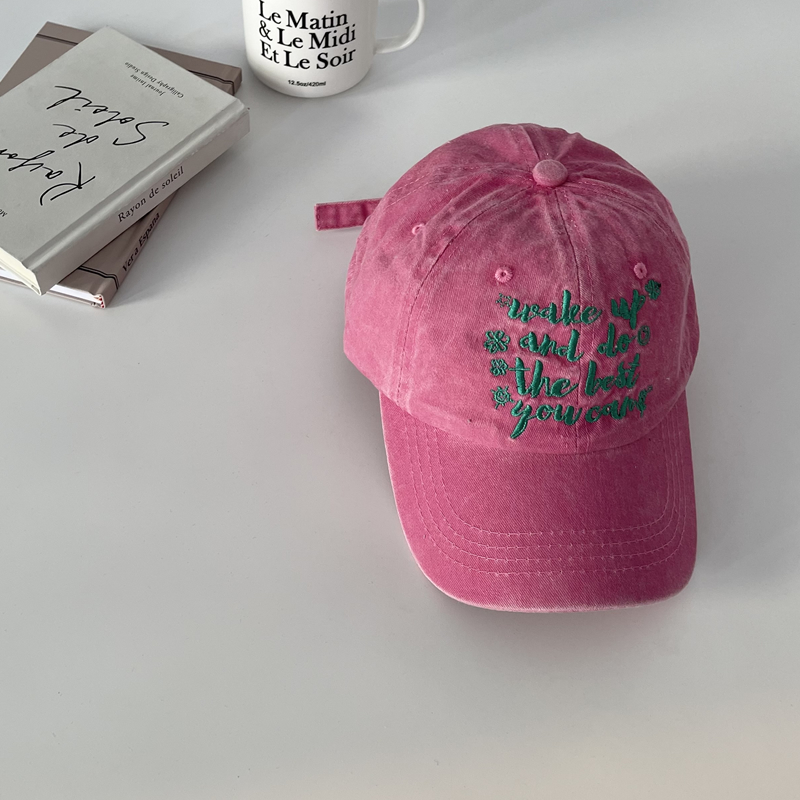 Mũ Lưỡi Trai Cotton Màu Trắng In Chữ Phong Cách Hàn Quốc Thời Trang Mùa Hè Cho Nam Và Nữ