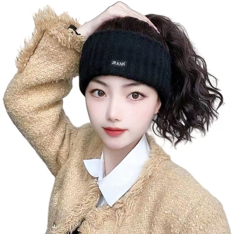 Mũ Len Trùm Đầu Kèm Tóc Giả Thời Trang Thu Đông Cho Nữ