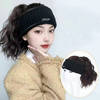Mũ len trùm đầu kèm tóc giả thời trang thu đông cho nữ