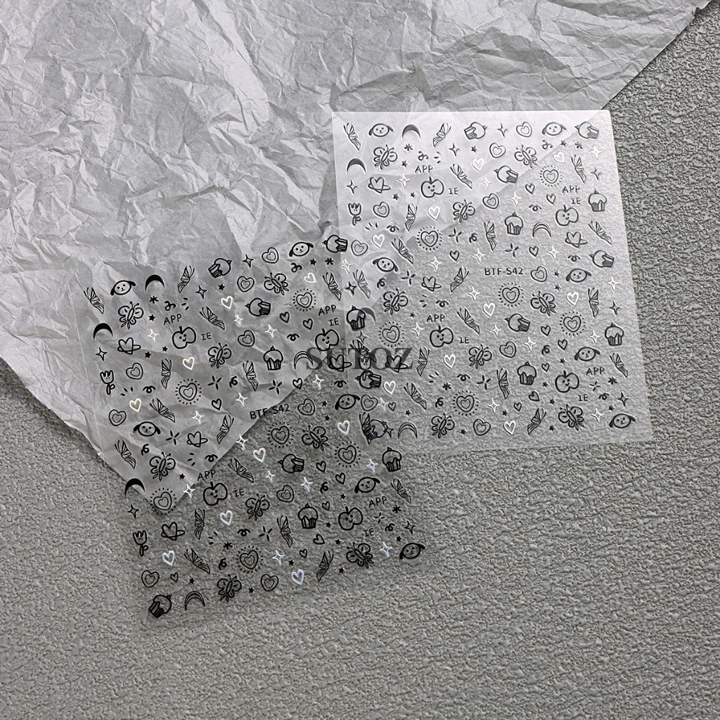 Miếng Dán Trang Trí Móng Tay 3D Hình Mèo / Chó / Thỏ / Ngôi Sao / Mặt Trăng /