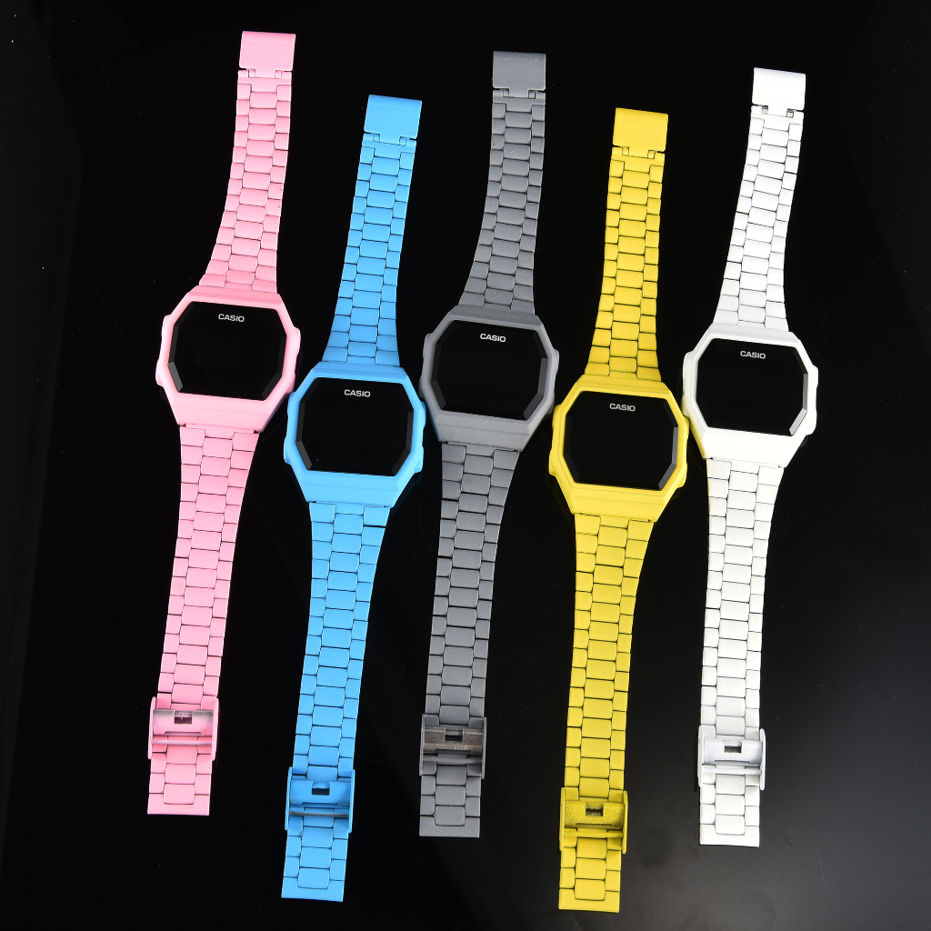 Đồng Hồ Thể Thao Casio Mặt Vuông Trong Suốt Chống Nước Đa Năng Cho Nam Nữ