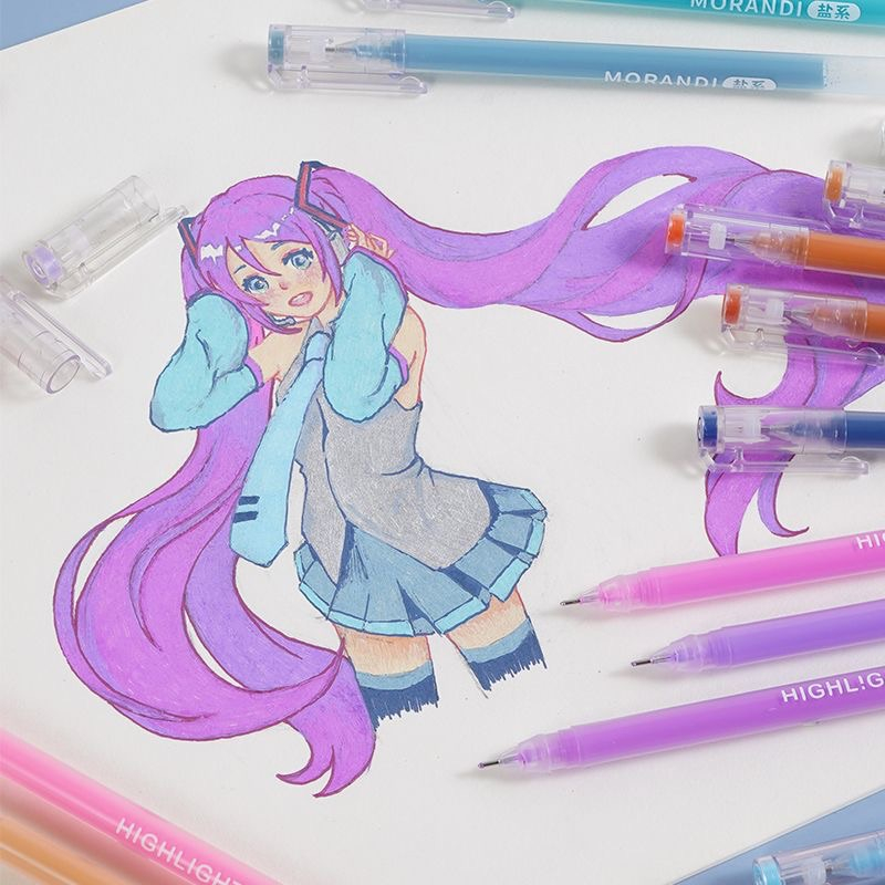 Giày Ohayaa Ohayaas Năng Động Thời Trang | Set 63 Bút Morandi Mềm Mượt Màu Xanh Dương Trái Cây