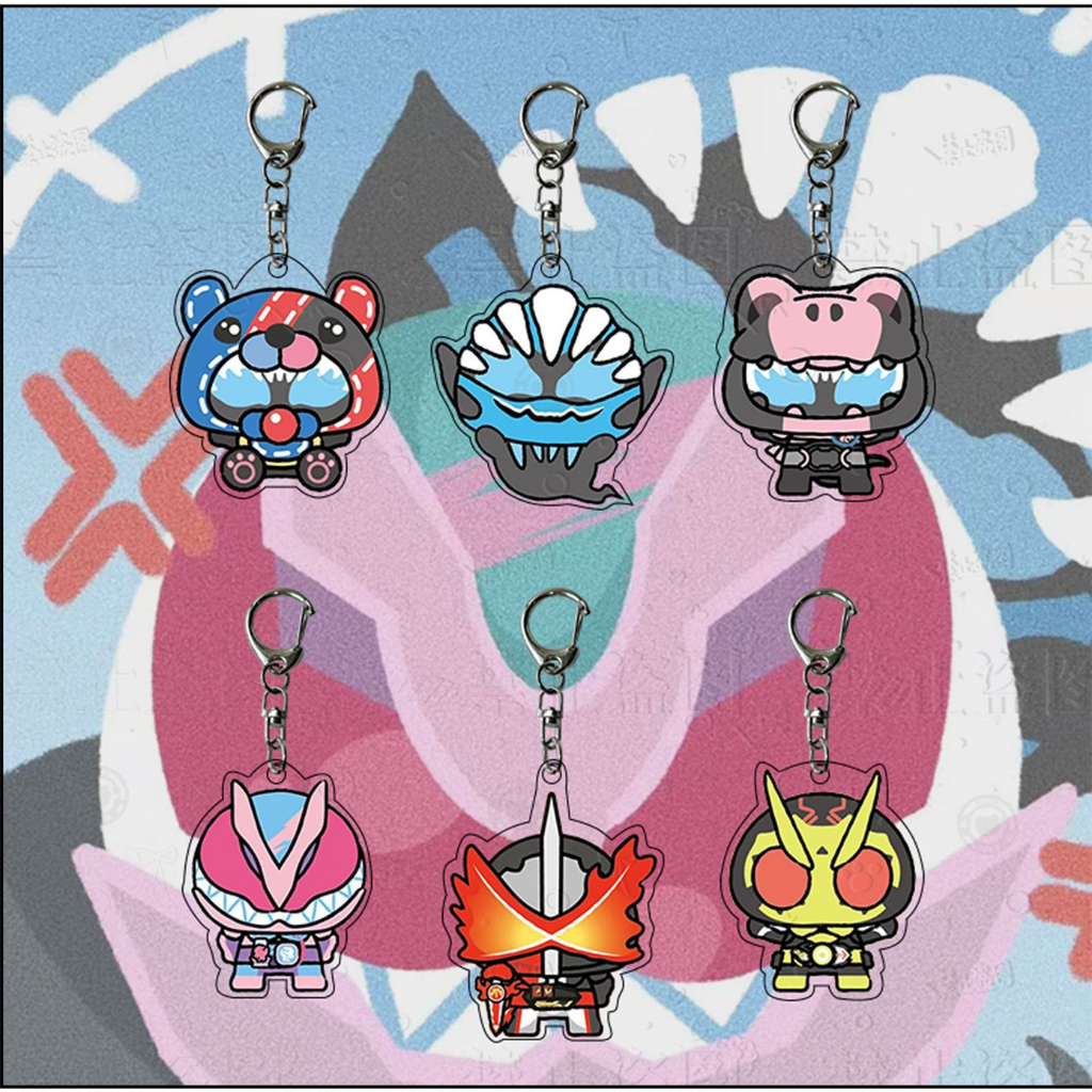 Móc Khóa Acrylic Hình Siêu Nhân Kamen Rider Merchandise Hoạt Hình Dễ Thương