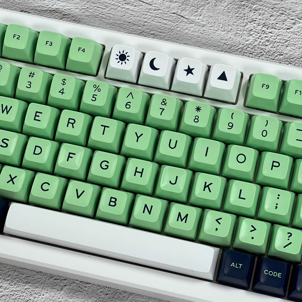 Mint keycaps SA profile  doubleshot ABS keycap 61/64/68/84/87/96/980/104/108