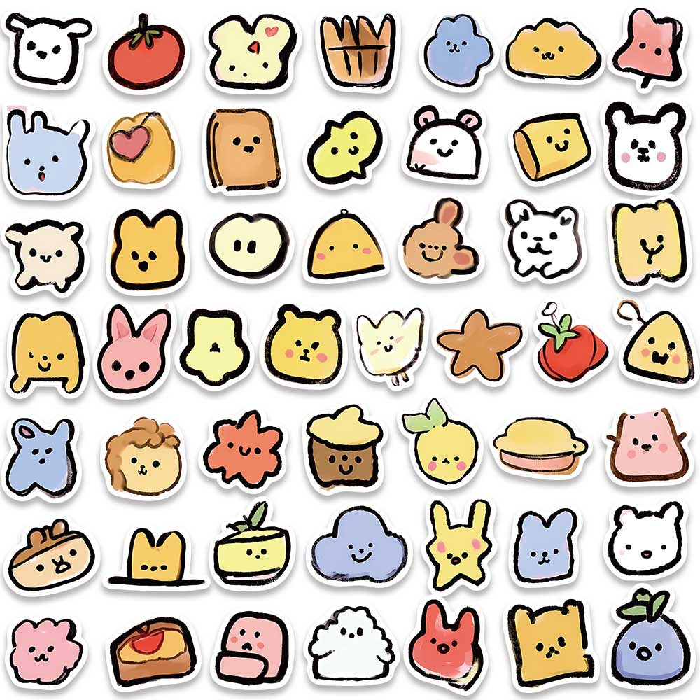 Bộ 100 Sticker Hoạt Hình Elmo Vui Nhộn Bằng PVC Chống Thấm Nước Trang Trí Vali Laptop Xe Đạp