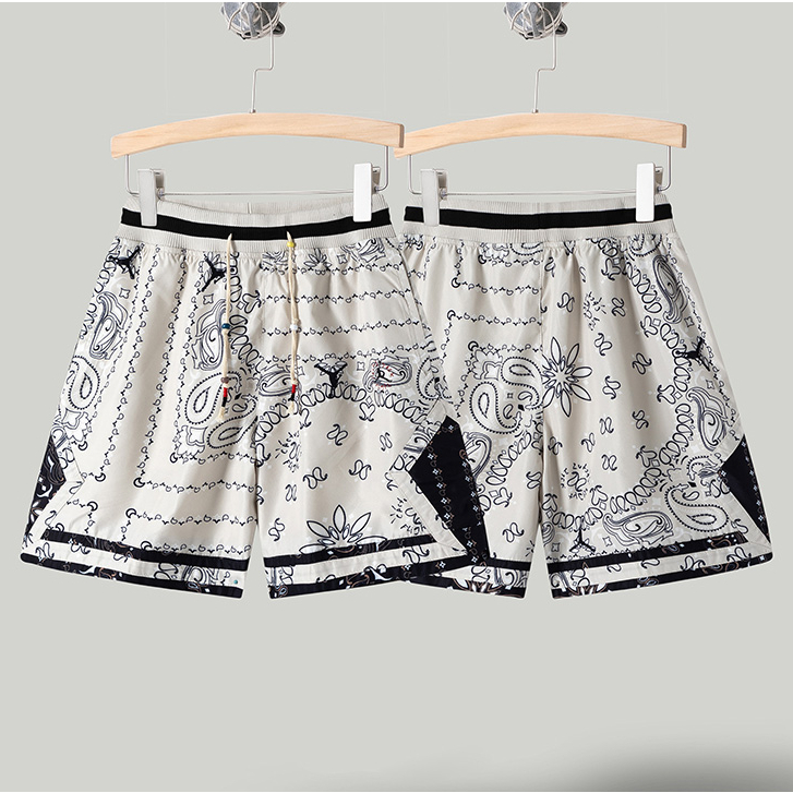 Quần Short Nam Lưng Thun Dây Rút In Họa Tiết Hoa Mới