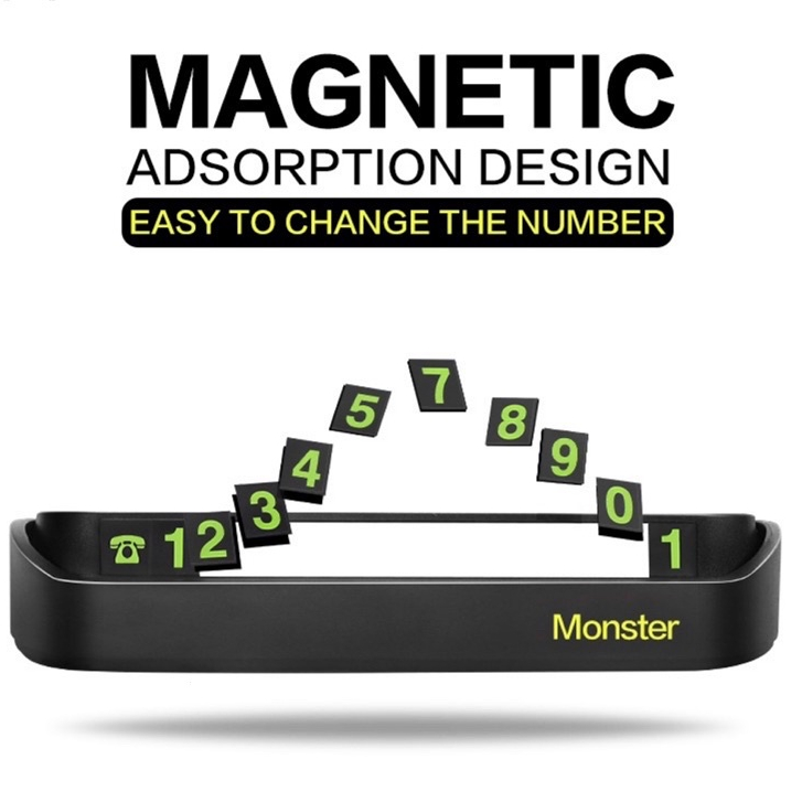 Bảng Số Điện Thoại Đỗ Xe Tạm Thời Hình Quái Vật Hoạt Hình