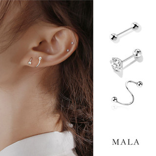 Khuyên tai MAYEBE LAVEND Bông tai Thép Titan Xoắn Kiểu Hàn Quốc