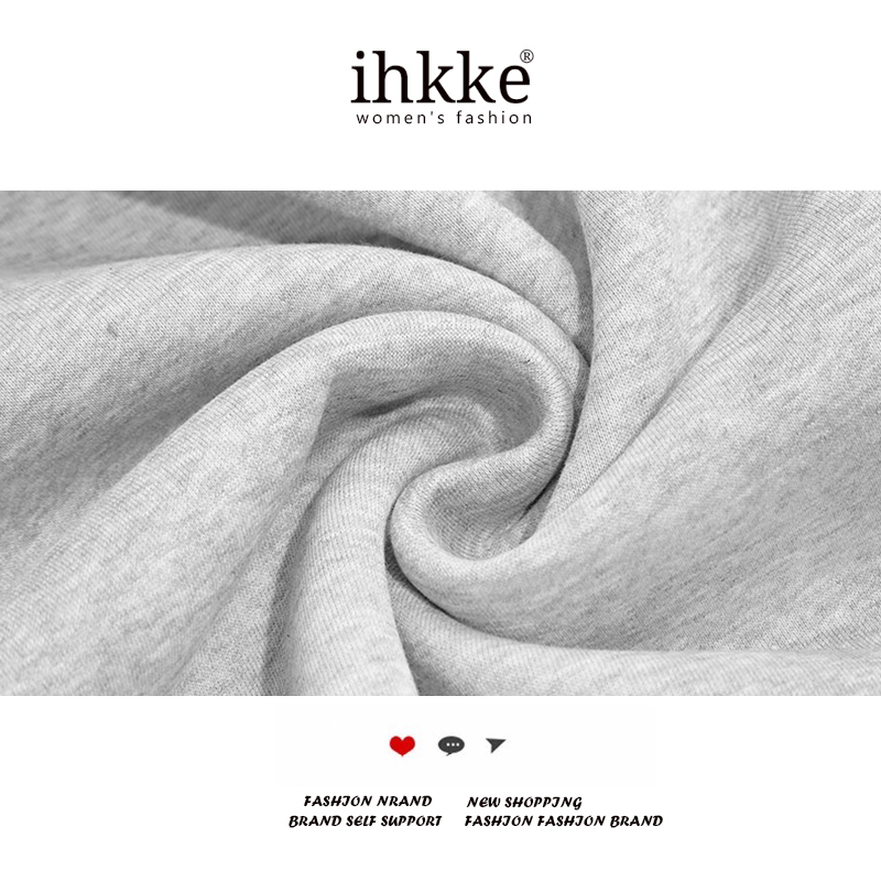 ihkke Áo sweater Tay Dài Hở Vai Màu Hồng Sữa Thô Nghệ Thuật Phong Cách Nước Ngoài Thời Trang Mùa Thu Cho Nữ