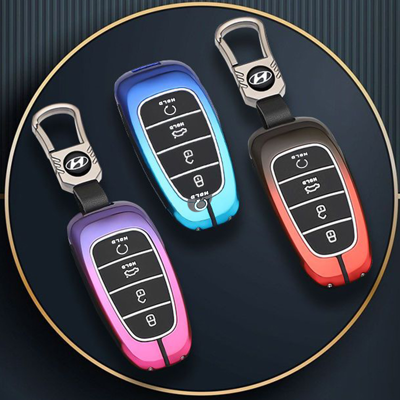 Vỏ Bọc Chìa Khóa 4 Nút Cho SantaFe 2023, 2022, 2021 & Tucson 2023 2022