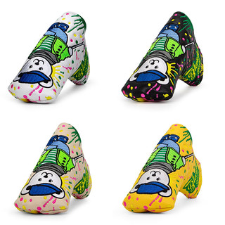 Ông Gấu Nhỏ golf putter cover Pu Club Vỏ Bảo Vệ Thẳng / Hình Bán Nguyệt putter cover Mở Từ Tính Đóng lưỡi golf putter cover