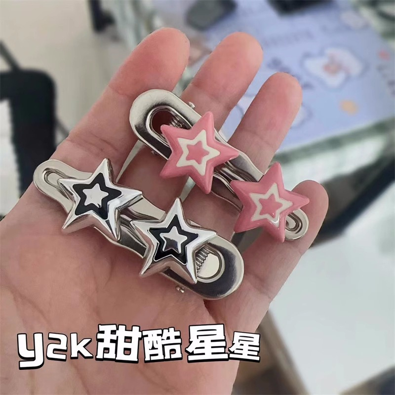 Kẹp Tóc Kim Loại Y2k Hình Ngôi Sao Xinh Xắn Cho Nữ