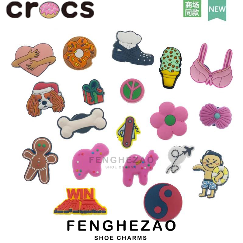 Giá Đỡ Giày Crocs Series Jibitz Chính Hãng Cài Khóa Hình Hoa Sáng Tạo Phù Hợp Với Nữ