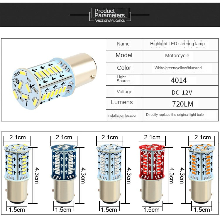Bóng Đèn led Phanh 1157 bay15d p21 / 5w Chất Lượng Cao Dành Cho Xe Máy