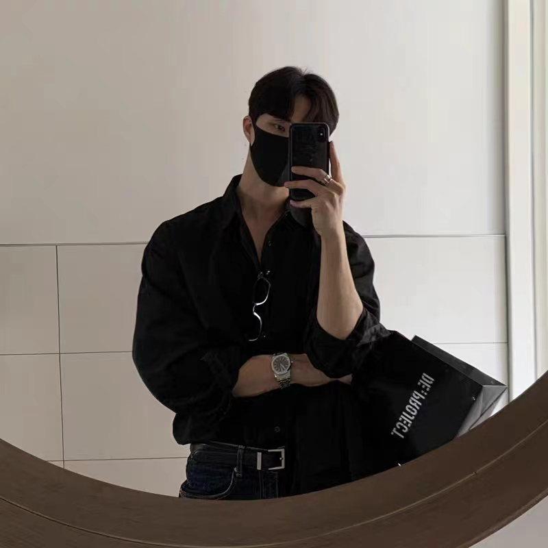 Áo sơ mi dài tay màu trơn thiết kế mới đơn giản thời trang theo phong cách hàn quốc cho cả nam và nữ simple áo nam đẹp áo sơ mi nam form rộng fashion áo sơ mi nam  áo kiểu nam