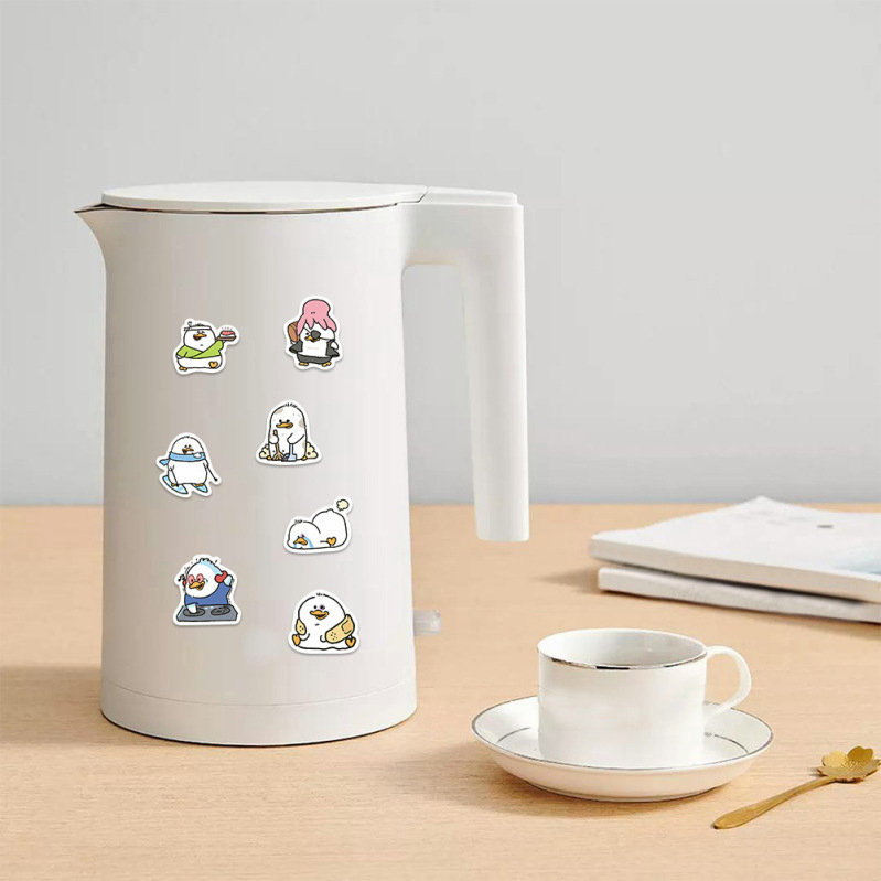 Set 100 Tấm Nhãn Dán Hình Vịt Hoạt Hình Chống Nước Trang Trí Sổ Tay / Hành Lý / Điện Thoại
