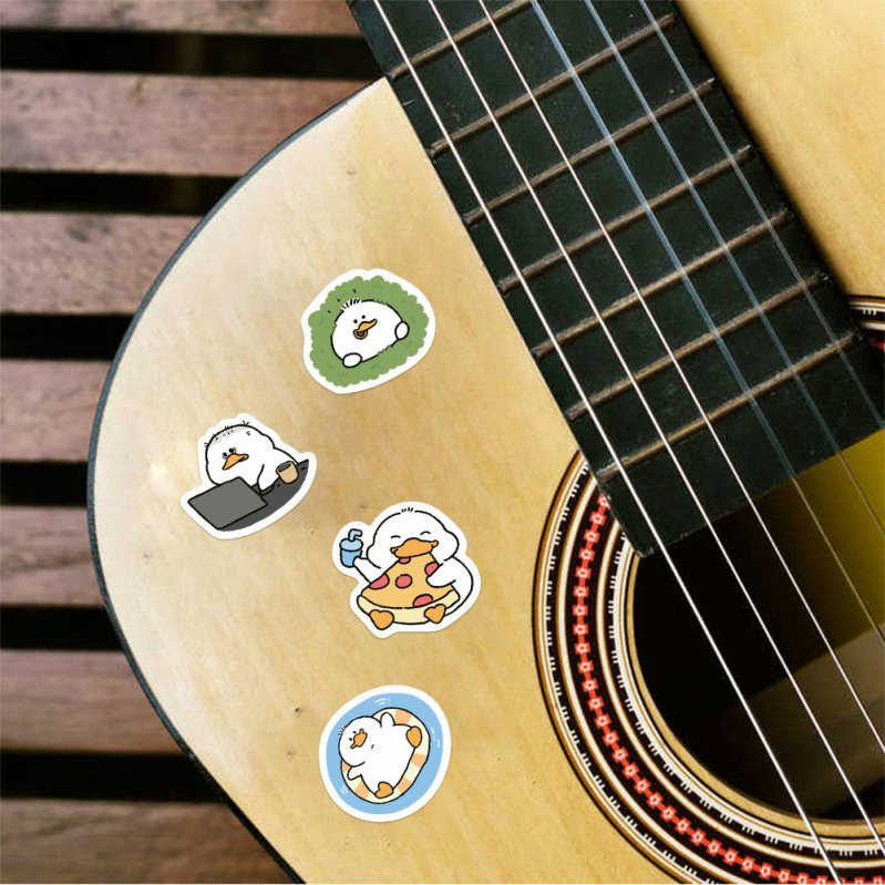 Set 100 Tấm Nhãn Dán Hình Vịt Hoạt Hình Chống Nước Trang Trí Sổ Tay / Hành Lý / Điện Thoại