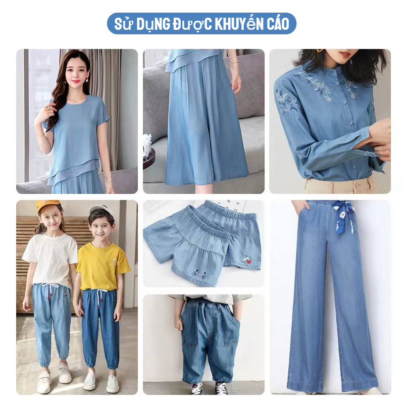 Vải Denim Tencel Rộng 60 Inch = 150cm Mật Độ Cao Hợp Thời Trang