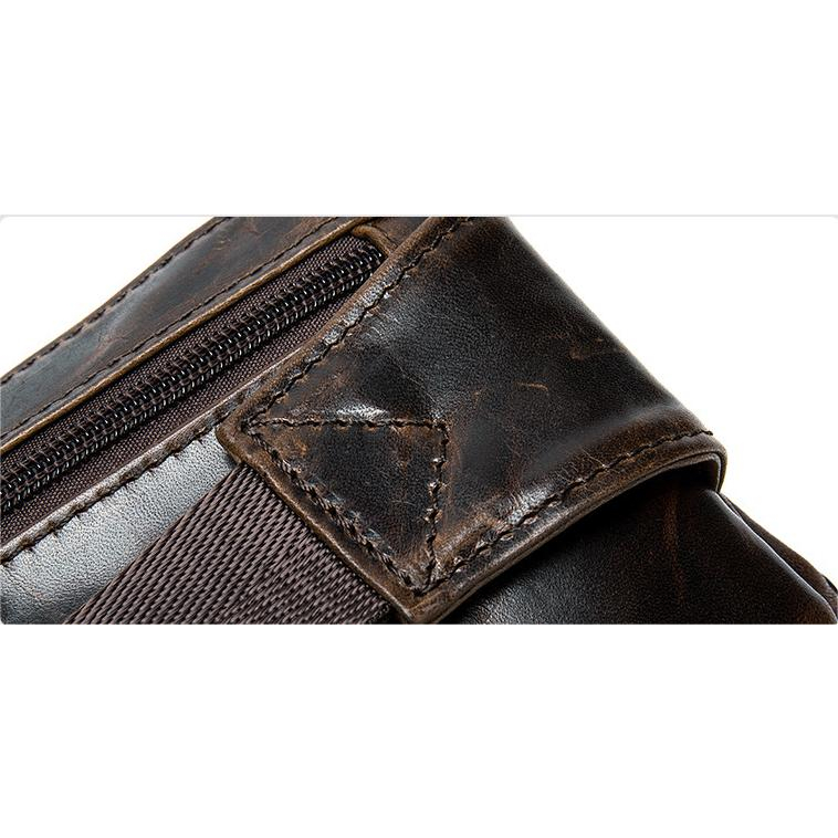 Túi Da Bò Đeo Hông Đựng Điện Thoại Đa Năng Phong Cách Retro Cho Nam