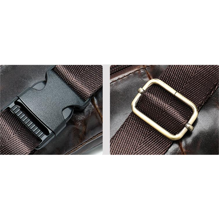 Túi Da Bò Đeo Hông Đựng Điện Thoại Đa Năng Phong Cách Retro Cho Nam