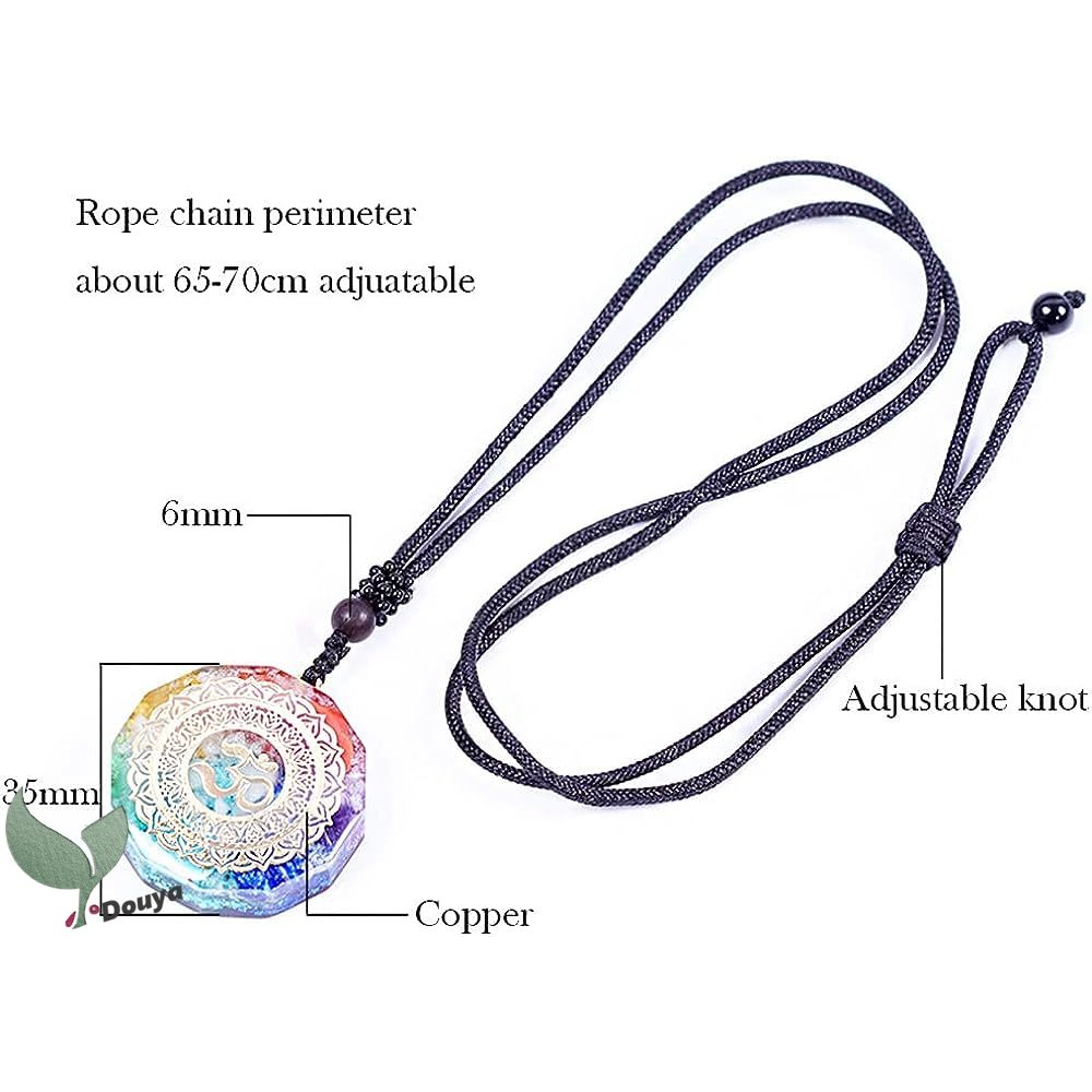 Vòng cổ Mặt Đá Chakra Phát Quang 1.38 inch
