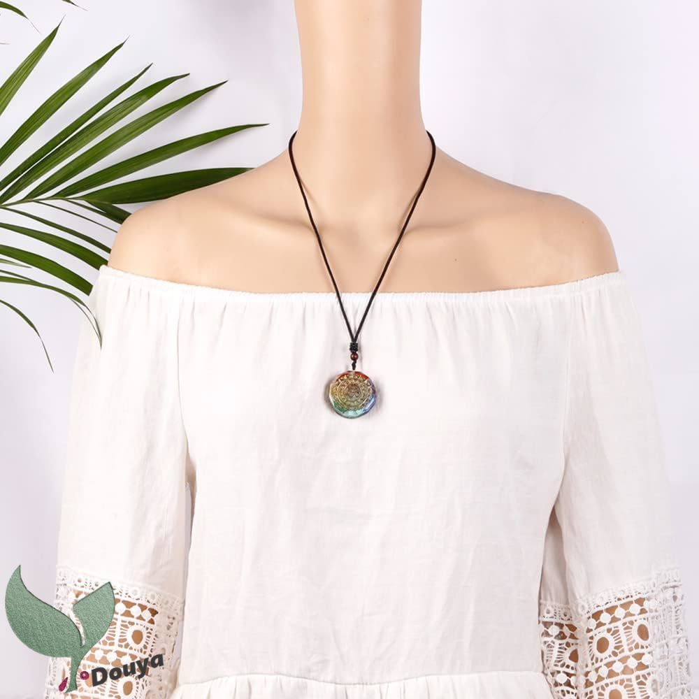 Vòng cổ Mặt Đá Chakra Phát Quang 1.38 inch