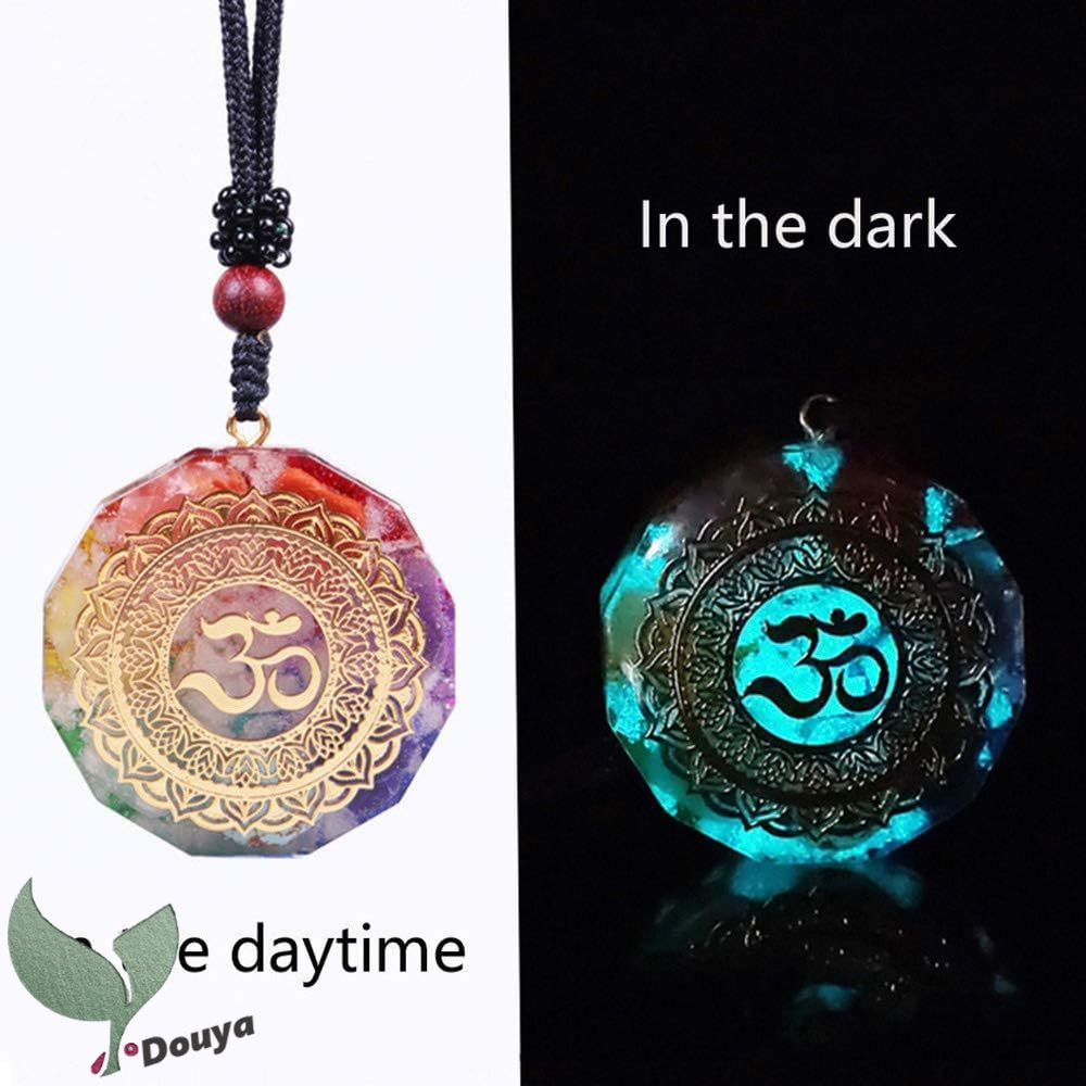 Vòng cổ Mặt Đá Chakra Phát Quang 1.38 inch