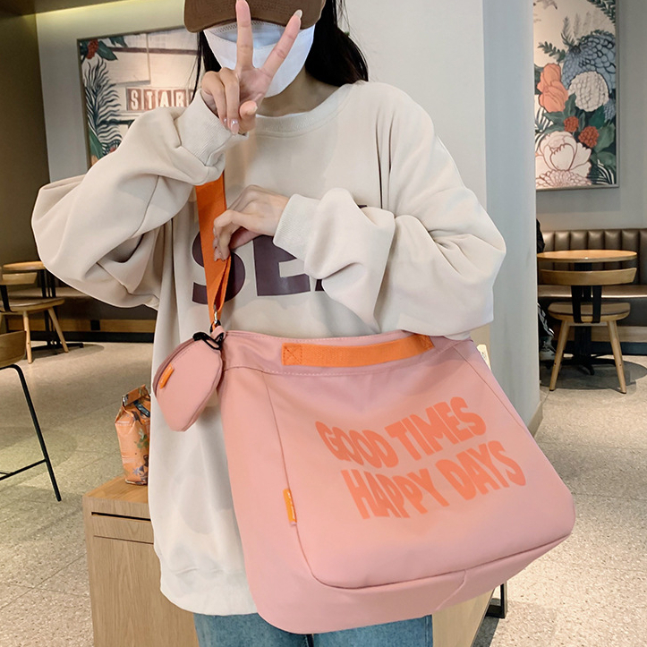 Túi Đeo Chéo Vải Canvas In Họa Tiết BT21 BTS Dễ Thương