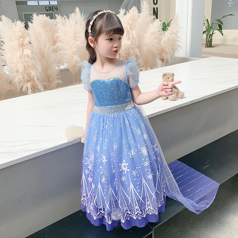 Đầm Hóa Trang Công Chúa Elsa Có Đèn LED Cho Bé Gái