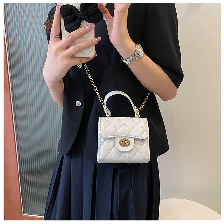 Jivil Túi Đeo Chéo Vai Hình Vuông Nhỏ Thêu Đường Chỉ Có Hương Thơm Phong Cách Hàn Quốc Thời Trang Cho Nữ