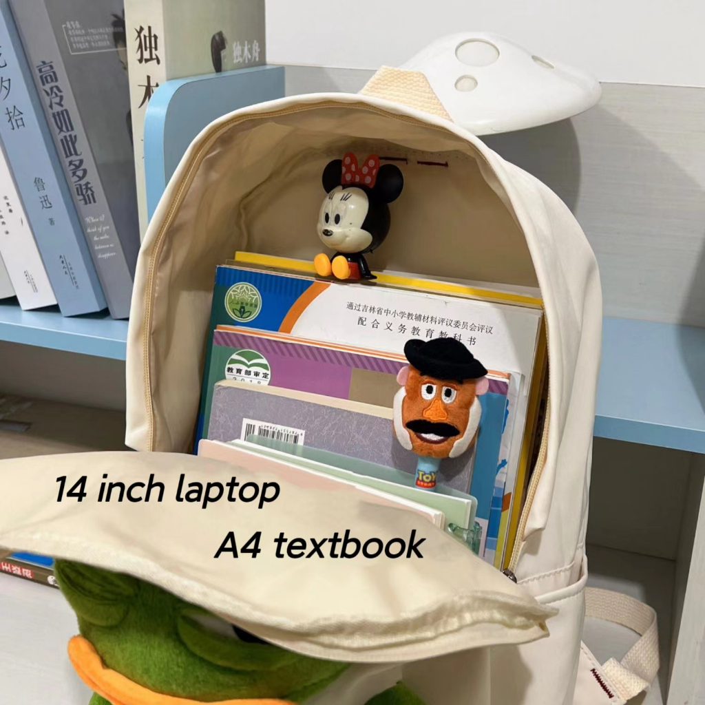 Ba Lô Đi Học Màu Trơn Dễ Thương Cho Nữ