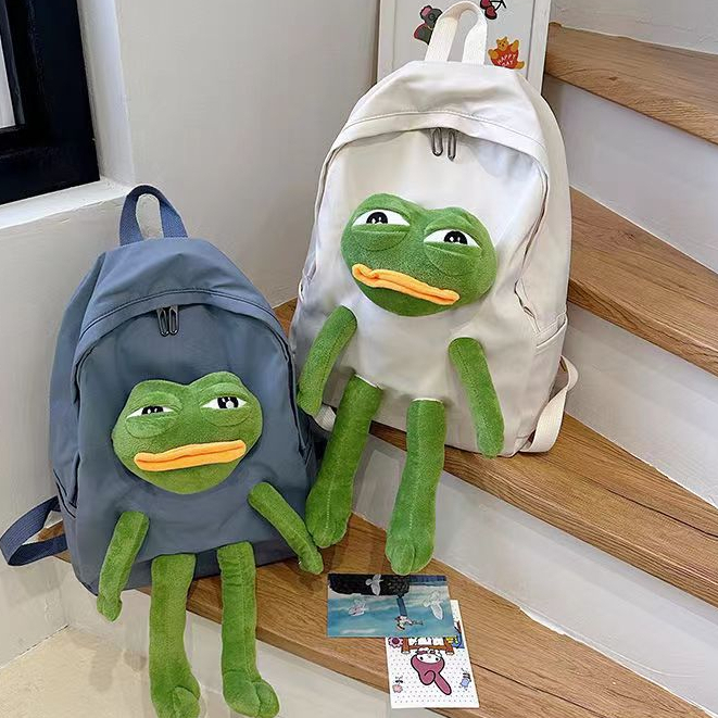 Ba Lô Đi Học Màu Trơn Dễ Thương Cho Nữ