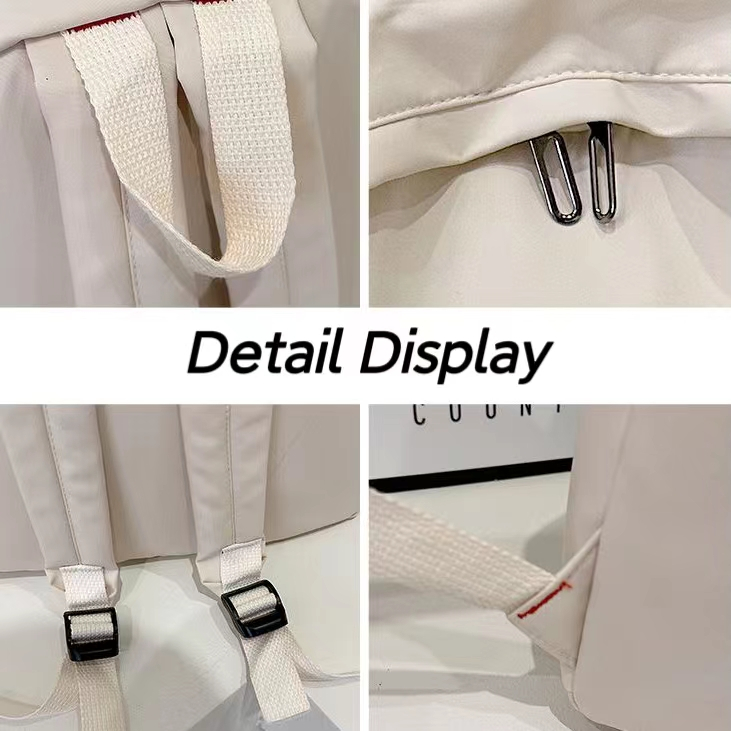 Ba Lô Đi Học Màu Trơn Dễ Thương Cho Nữ