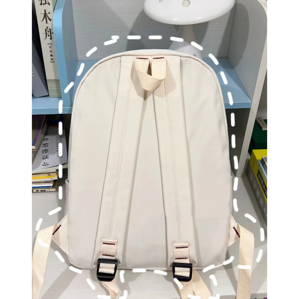 Ba Lô Đi Học Màu Trơn Dễ Thương Cho Nữ